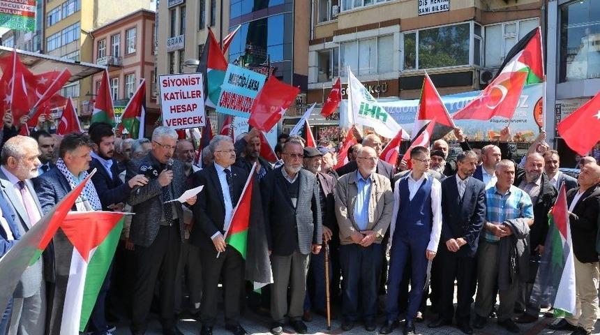 İsrail Ve Abd Rize&rsquo;de De Protesto Edildi