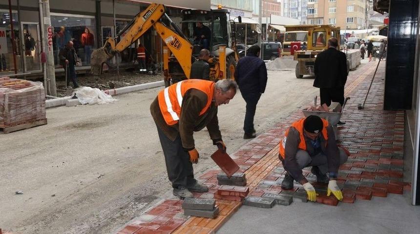 Bafra&rsquo;da 2. Etap Kaldırım &Ccedil;alışmaları