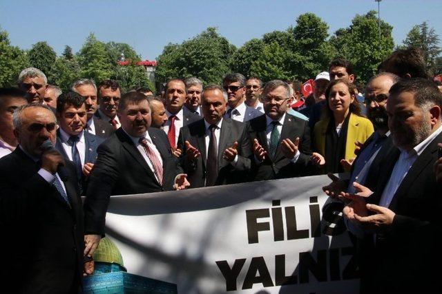 Binlerce Düzceli Filistin İçin Sokaklara Döküldü