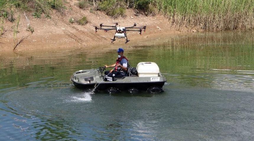 Belediyeden Drone İle Vekt&ouml;r İla&ccedil;laması