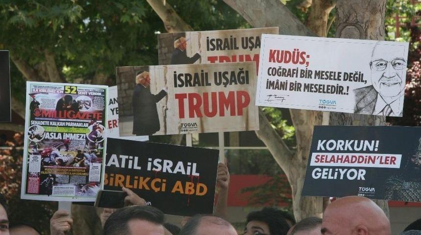 Denizli&rsquo;de İsrail Ve Abd&rsquo;yi Kınama