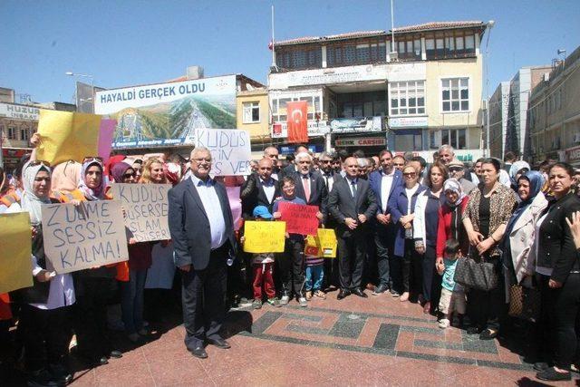 Kilis’te İsrail Protestoları