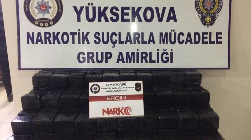 Y&uuml;ksekova&rsquo;da 104 Kilo Eroin Ele Ge&ccedil;irildi