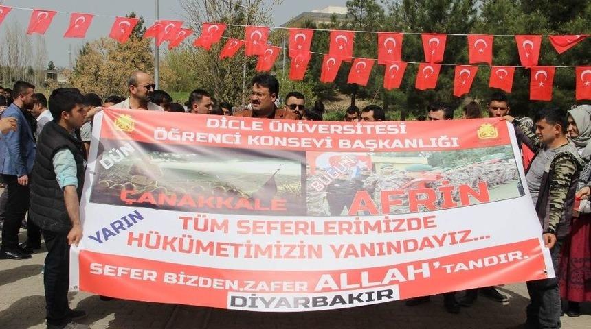 D&uuml;&rsquo;de &Ouml;ğrencilerden Afrin&rsquo;e Destek
