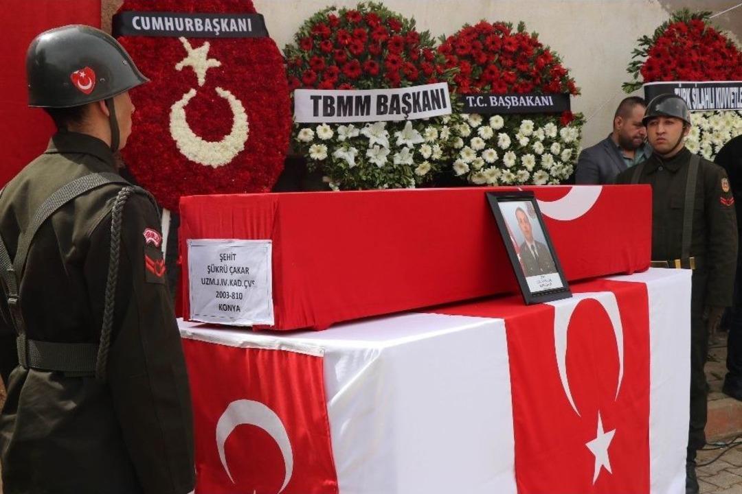 Konyalı Şehit Ş&uuml;kr&uuml; &Ccedil;akar Son Yolculuğuna Uğurlandı