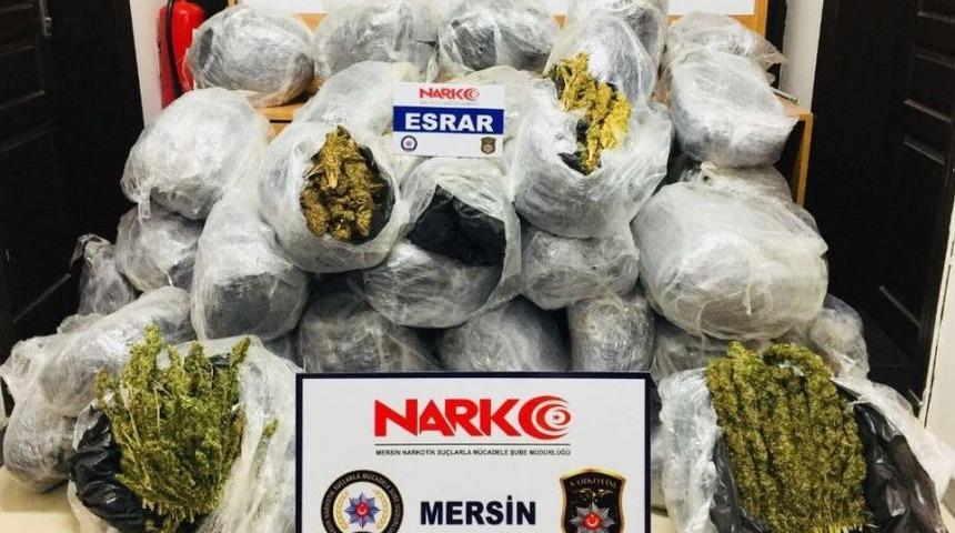 Mersin&rsquo;de 198 Kilo Esrar Ele Ge&ccedil;irildi
