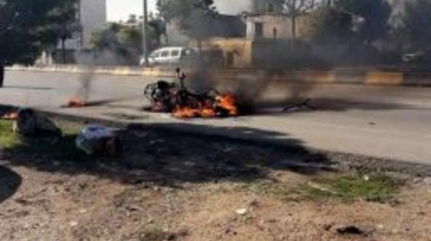 Seyir Halindeki Elektrikli Bisiklet Yandı