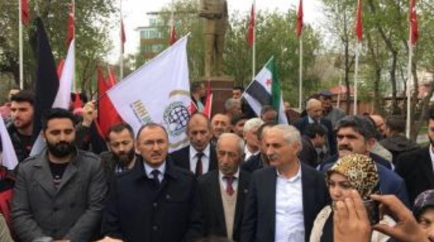 Ardahan&rsquo;da Filistin&rsquo;de Katliam Yapan İsrail Protesto Edildi