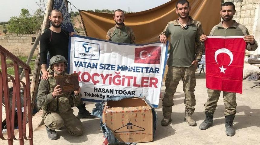 Başkan Togar&rsquo;ın Mehmet&ccedil;iklere G&ouml;nderdiği Paketler Afrin&rsquo;e Ulaştı