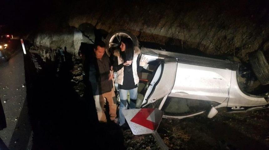 Gediz&rsquo;de Trafik Kazası: 1 Yaralı