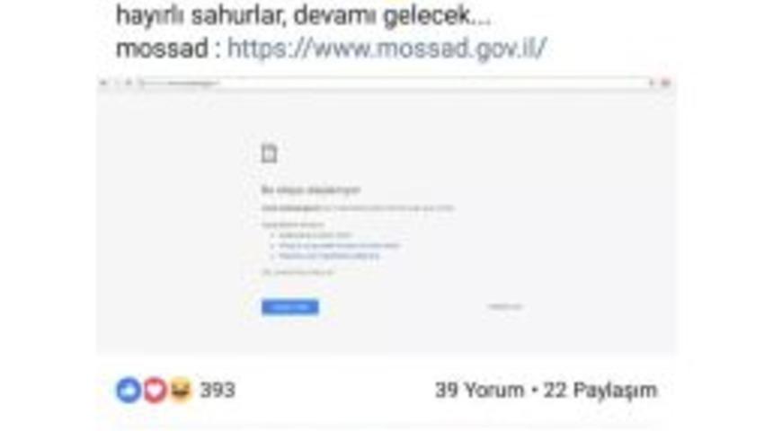 Aslan Neferler Tim&rsquo;den Mossad&rsquo;a Şok