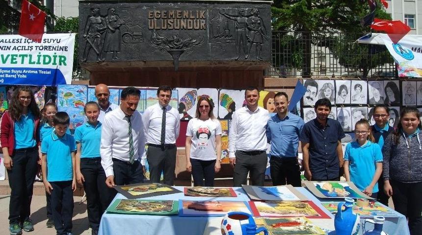 Malkara&rsquo;da &Ouml;ğrencilerin Resim Sergisi