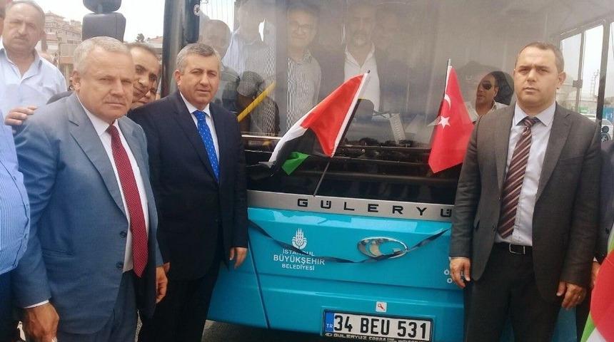 İstanbul &Ouml;zel Halk Otob&uuml;sleri, İsrail&rsquo;in Filistinlilere Uyguladığı Zulm&uuml; Protesto Etti
