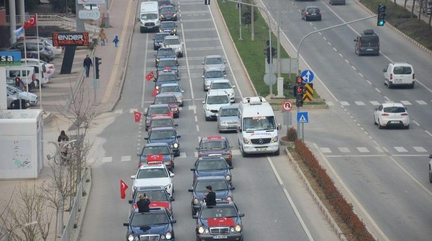Afrin&rsquo;e Giren Mehmet&ccedil;iğe Destek İ&ccedil;in Ara&ccedil; Konvoyu D&uuml;zenlendi