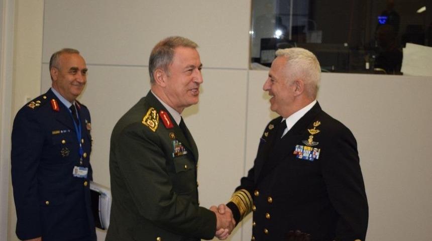 Genelkurmay Başkanı Akar, Yunan Mevkidaşı Apostolakis İle Görüştü