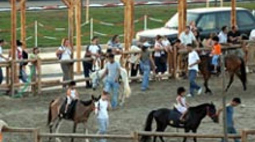 &Ccedil;ocuklar At Binme Keyfini Yaşasın