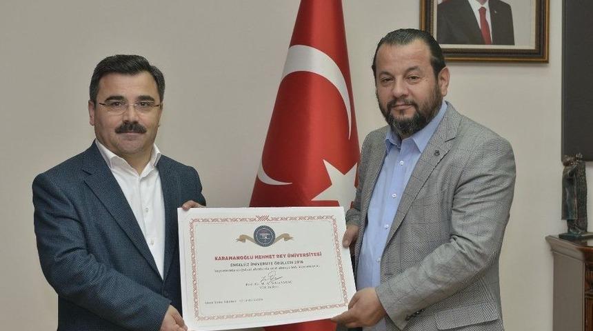 Kmü’ye Engelsiz Üniversite Ödülü