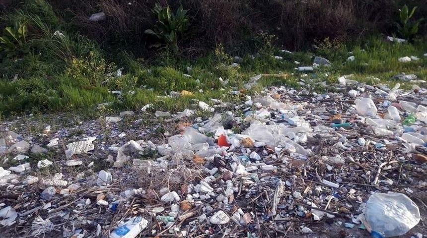 Fırtına Sonrası Sahil Kenarı &Ccedil;&ouml;p Yığınına D&ouml;nd&uuml;