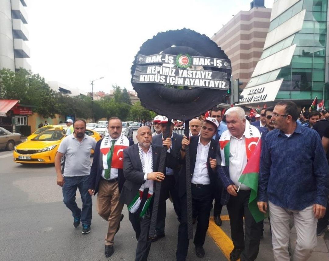 Ankara&rsquo;da Binlerce Kişi İsrail Ve Abd&rsquo;yi Protesto Etti