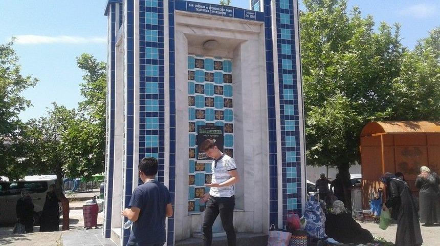 &Ccedil;an Otob&uuml;s Terminalindeki&ccedil;eşmenin Suyu Yeniden Akamya Başladı