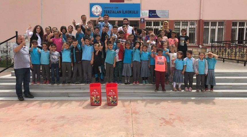 &Ccedil;an Belediyesi 1 Ton Atık Pil Topladı