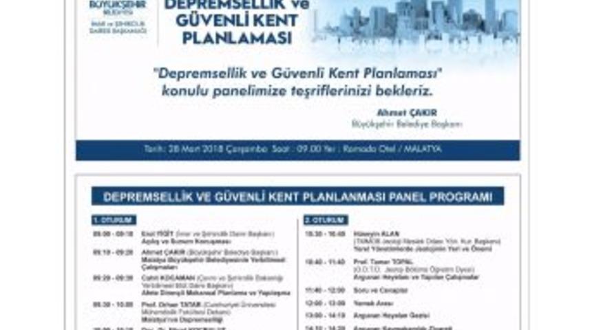 &lsquo;depremsellik Ve G&uuml;venli Kent Planlaması&rsquo; Paneli
