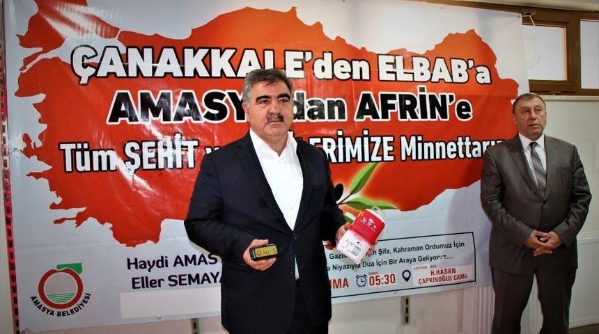 Amasyalılardan Afrin&rsquo;deki Mehmet&ccedil;iklere Bin Taşınabilir Şarj Cihazı