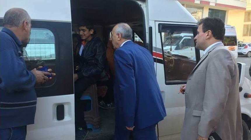 İl&ccedil;e Milli Eğitim M&uuml;d&uuml;r&uuml; &Ouml;ğrenci Servislerini Denetledi.