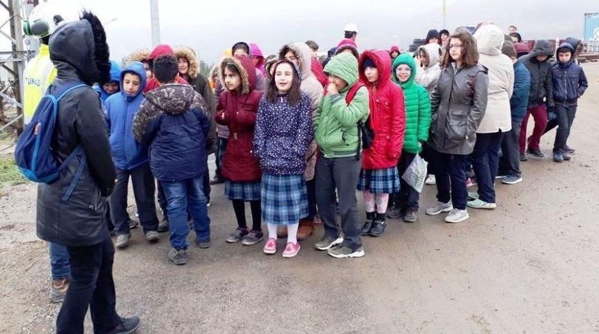 Lapseki&rsquo;de &Ouml;ğrenciler Maden Tesisini Gezdi