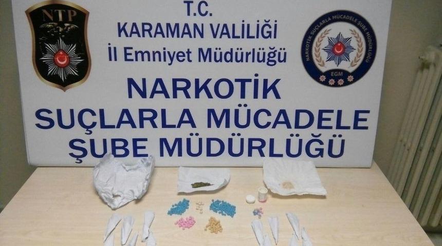 Karaman&rsquo;da Uyuşturucu Satıcısı 1&rsquo;i Kadın 3 Kişi Tutuklandı