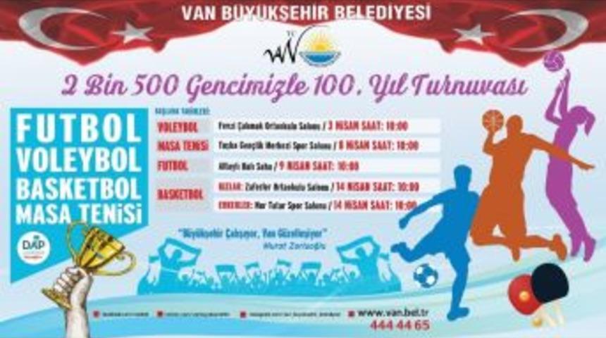 Van B&uuml;y&uuml;kşehir Belediyesinden 100. Yıl Turnuvası