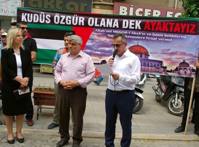 Salihli’de İsrail Protestosu