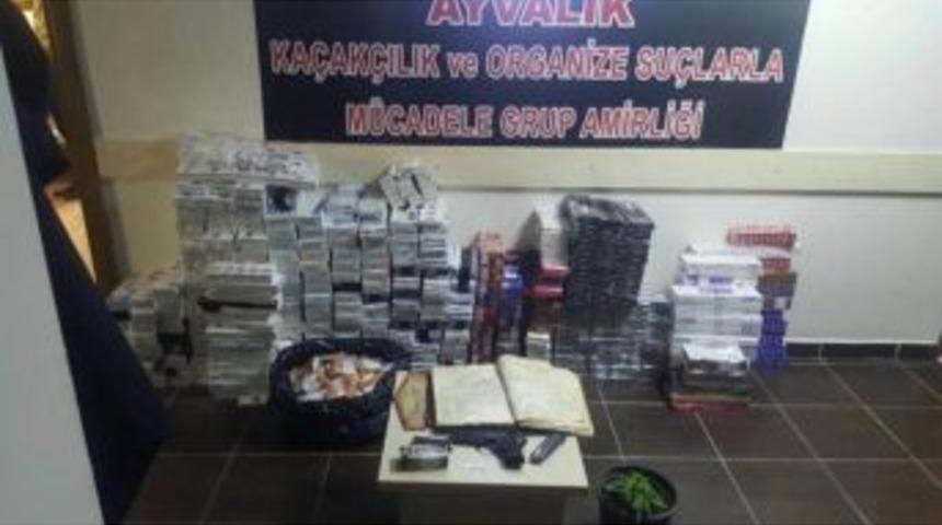 Ayvalık&rsquo;ta Ka&ccedil;ak Sigara Operasyonu