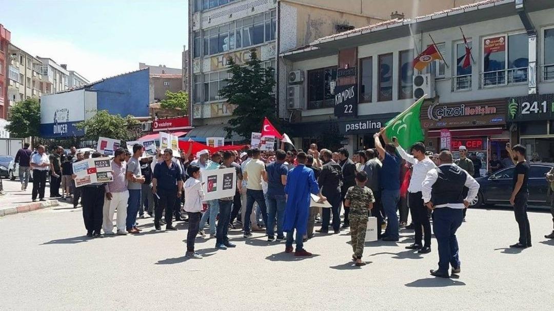 Edirne&rsquo;de İsrail&rsquo;e Prtesto