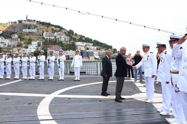 Beyaz Fırtına Tatbikatı’na Katılan Askeri Gemiler Kuşadası’nda G2