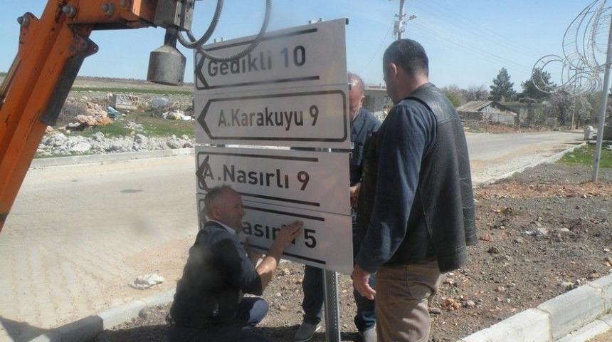 G&ouml;lbaşı&rsquo;nda K&ouml;ylerin Tabelaları Değiştirildi