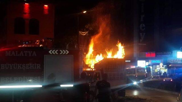 Malatya’da Araç Yangını