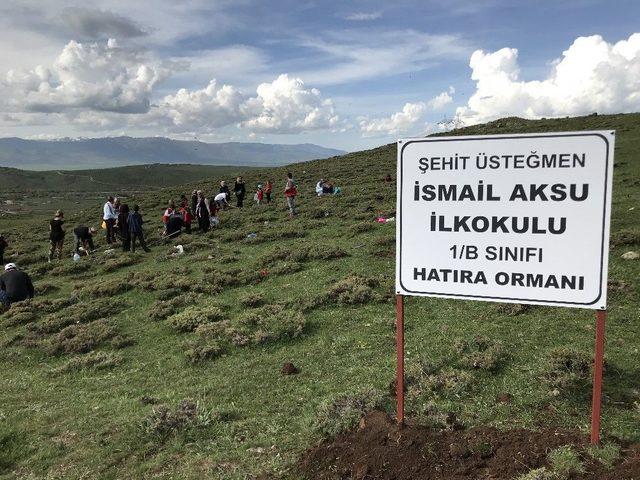 Şehit Üsteğmen İsmail Aksu İlkokulu’ndan Ağaç Dikim Etkinliği