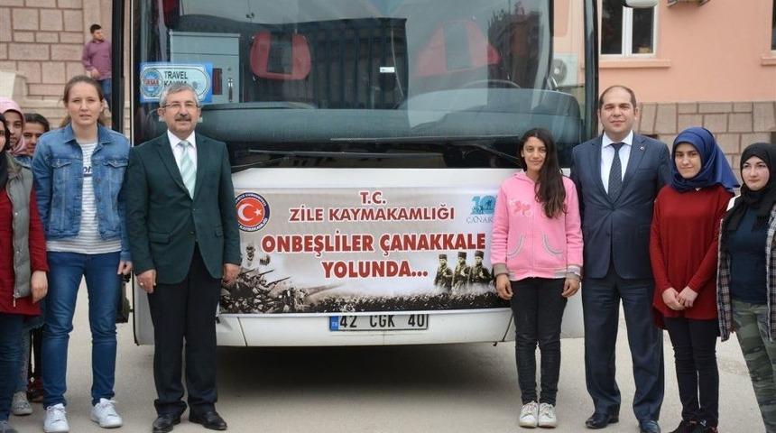 Tokat&rsquo;ta &Ouml;ğrenciler &Ccedil;anakkale Ve Afrin Ruhu İ&ccedil;in Yollarda