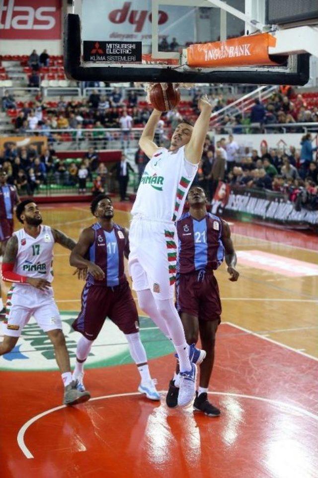 Tahincioğlu Basketbol Süper Ligi: Pınar Karşıyaka: 79 - Trabzonspor: 78