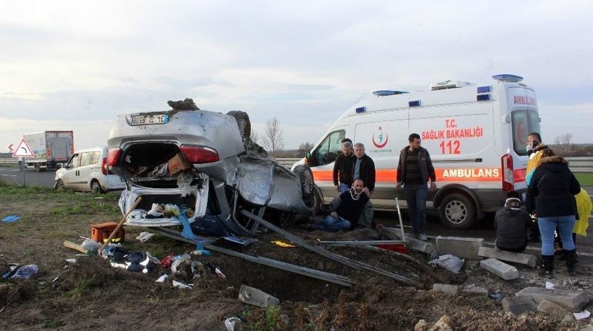 Tekirdağ&rsquo;da Trafik Kazası: 3 Yaralı