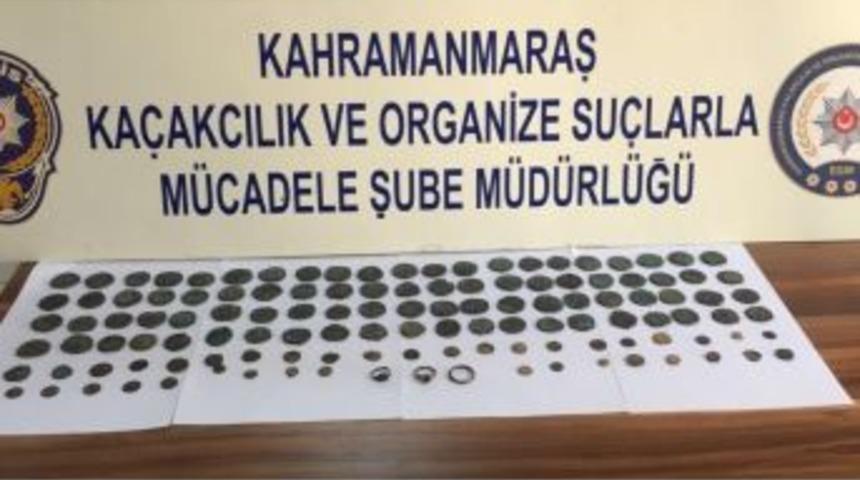 Kahramanmaraş&rsquo;ta Roma D&ouml;nemine Ait 122 Adet Sikke Yakalandı