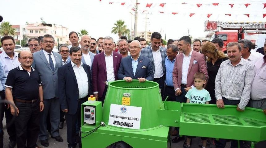 Mersin&rsquo;de &Uuml;reticilere Ekipman Desteği