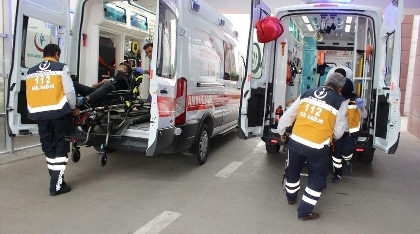 Tekeri Patlayan Otomobil Tarlaya U&ccedil;tu