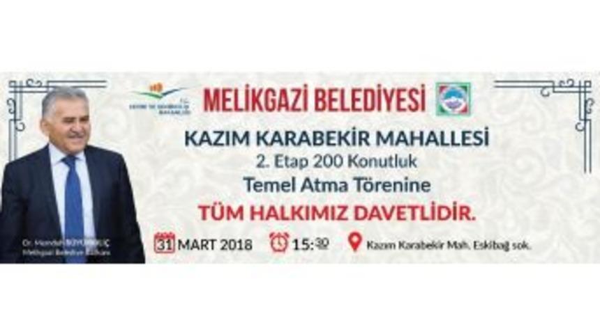 Kazım Karabekir Mahallesi&rsquo;nde 200 Dairenin Temeli Cumartesi G&uuml;n&uuml; Atılacak