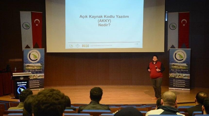 D&uuml;zce &Uuml;niversitesi&rsquo;nden Coğrafi Bilgi Sistemleri Konulu Konferans