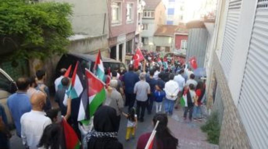 (özel) Tophaneli Vatandaşlardan Filistin’e Destek Yürüyüşü