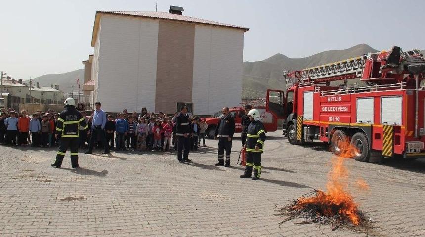 Bitlis İtfaiyesinden Yaygın Tatbikatı