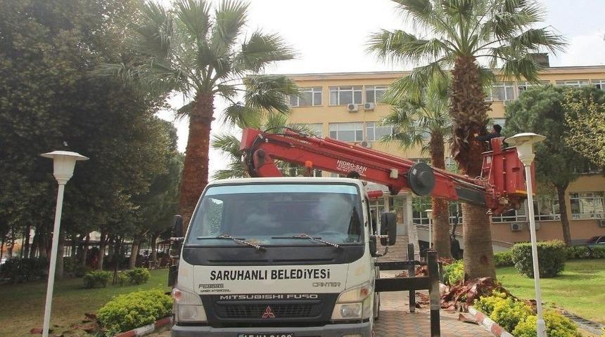 Saruhanlı Belediyesi&rsquo;nden Ağa&ccedil;lara Bahar Bakımı