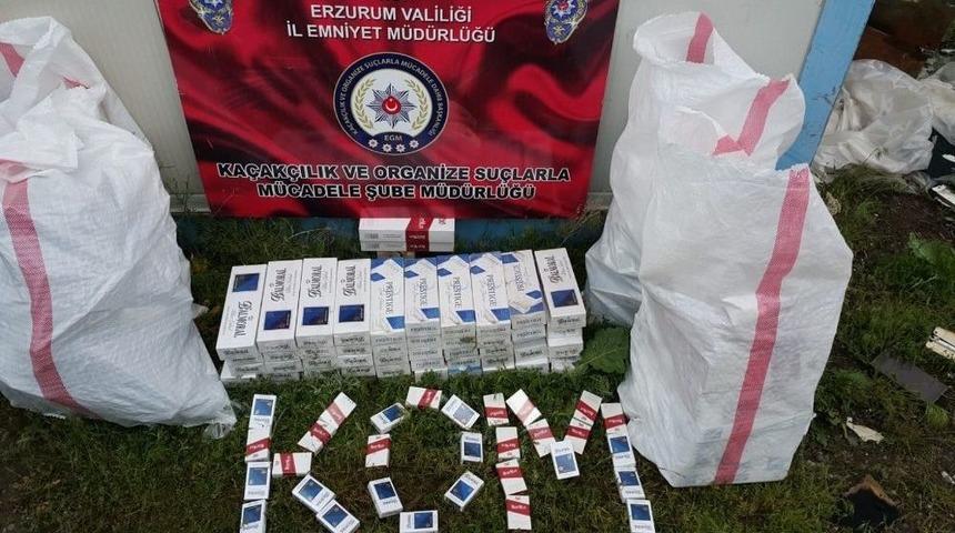 Erzurum&rsquo;da Ka&ccedil;ak Sigara Operasyonu